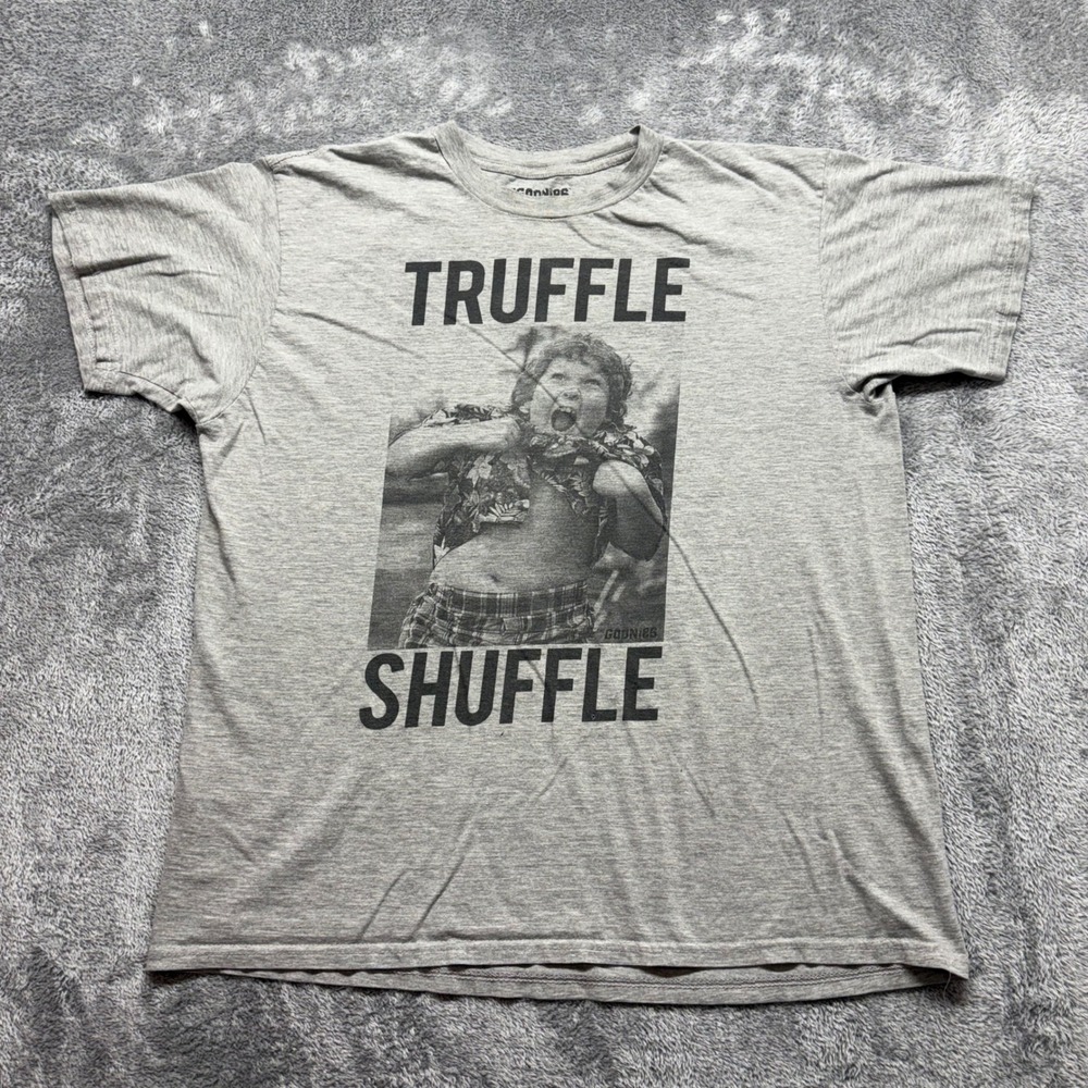 Ripple Junction The Goonies T-Shirt Mens L Gray Fair Truffle Shuffle Graphic Tee